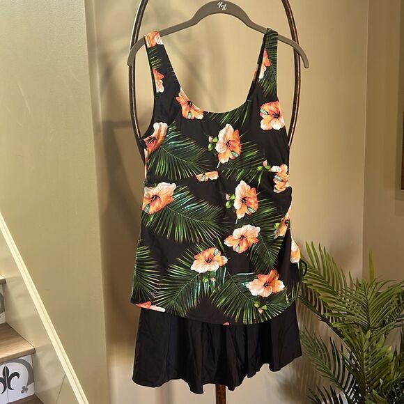NWT Shore Shapes Tropical Swim Dress - Picture 1 of 10